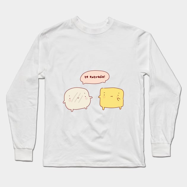 Te extraño como la arepa al queso! Long Sleeve T-Shirt by SoyVi